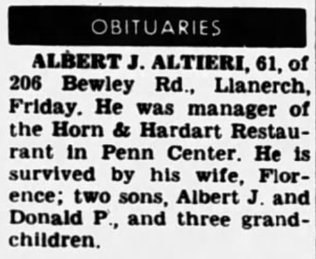 Albert Altieri dies